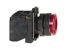 Schneider Electric XB5, Punainen, 220-240 V, 50 - 60 Hz, 10 A, 30 mm, 57 mm