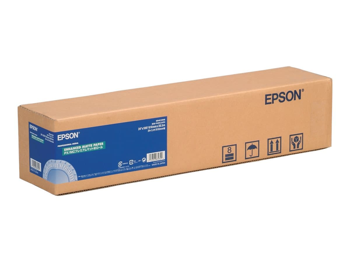 Epson Enhanced Matte Paper, 24 x 30,5 m, 189 g/m², 30,5 m, 60,9 cm, 61 cm (24), Matta, 265 µm, 189 g/m²