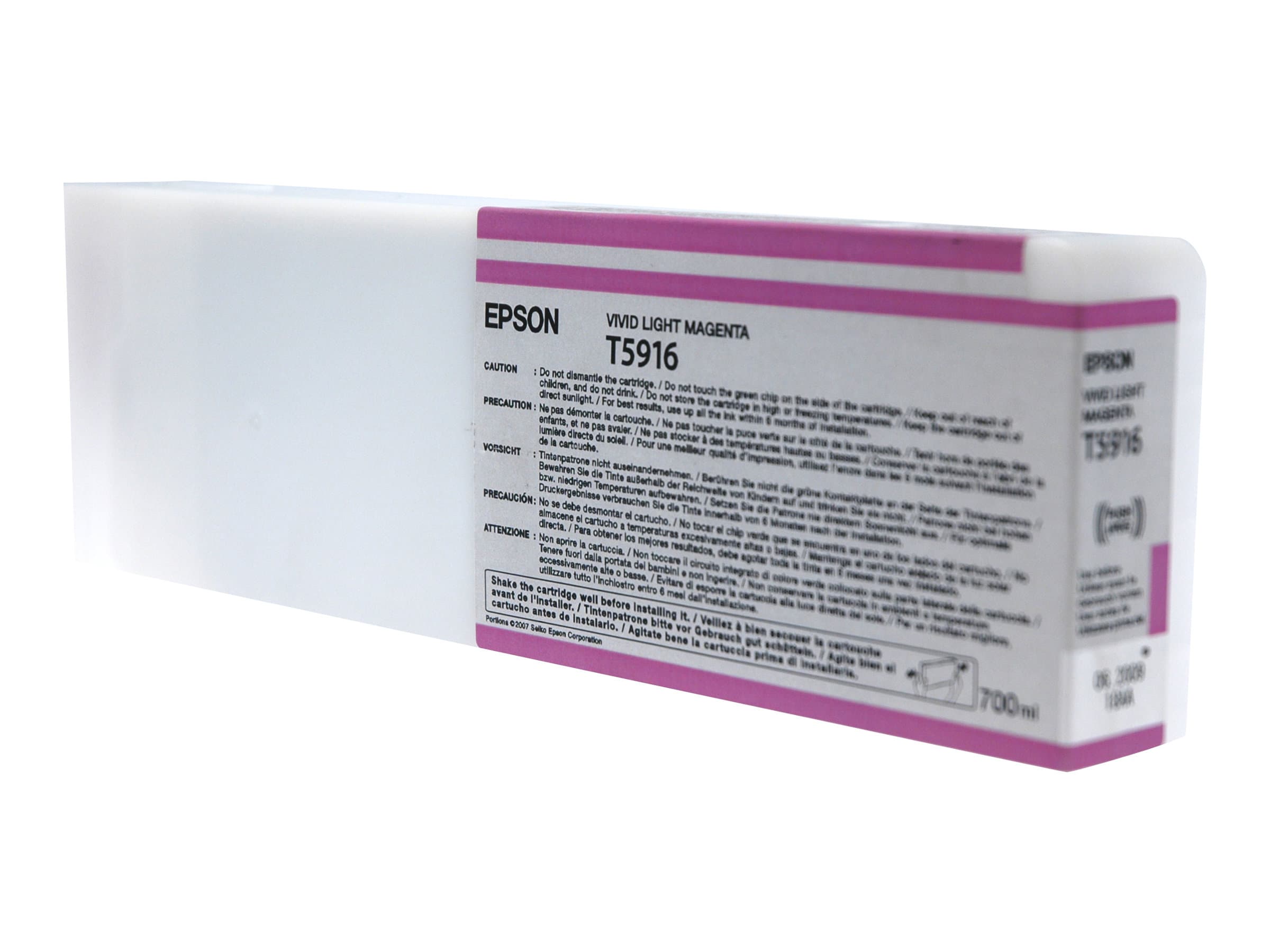 Epson Yksittäispakkaus, kirkas ja vaalea magenta T591600, Väriainepohjainen muste, 700 ml, 1 kpl