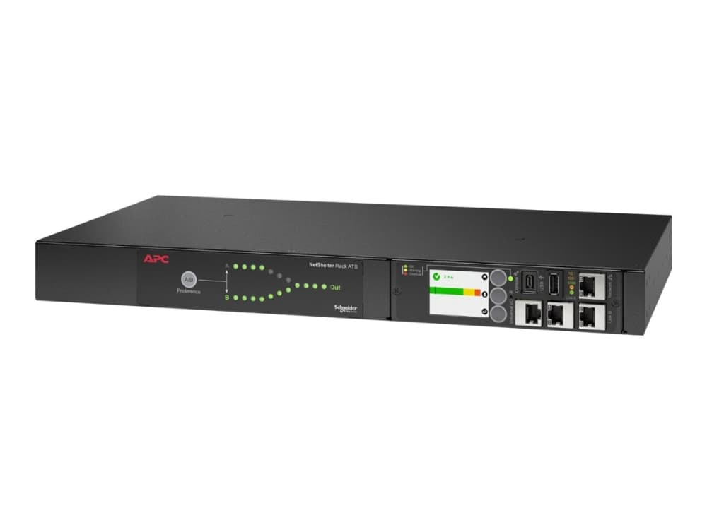 APC AP4421A, Telineasennettava, 1U, LCD, 12 AC-pistorasia(a), Musta