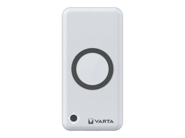 Varta - Trådløs power bank - 2-i-1 - Li-pol - 20000 mAh - 74 Wh - 20 Watt - 3 A - PD, QC 3.0 - 3 output-stikforbindelser (2 x USB, USB-C)