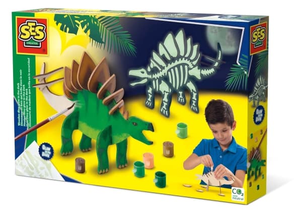 SES Creative Rakenna itse dinosaurus - Luminescent - puu