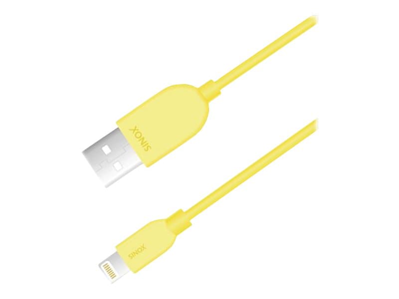 Sinox i-Media - Lightning-kaapeli - USB han til Lightning han - 2 m - gul