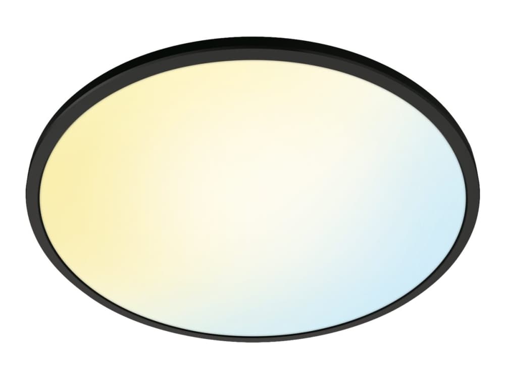 WiZ 8719514554955 SuperSlim WiZ Ceiling 22W B RD 27-65K TW LED-loftslampe 22 W Sort