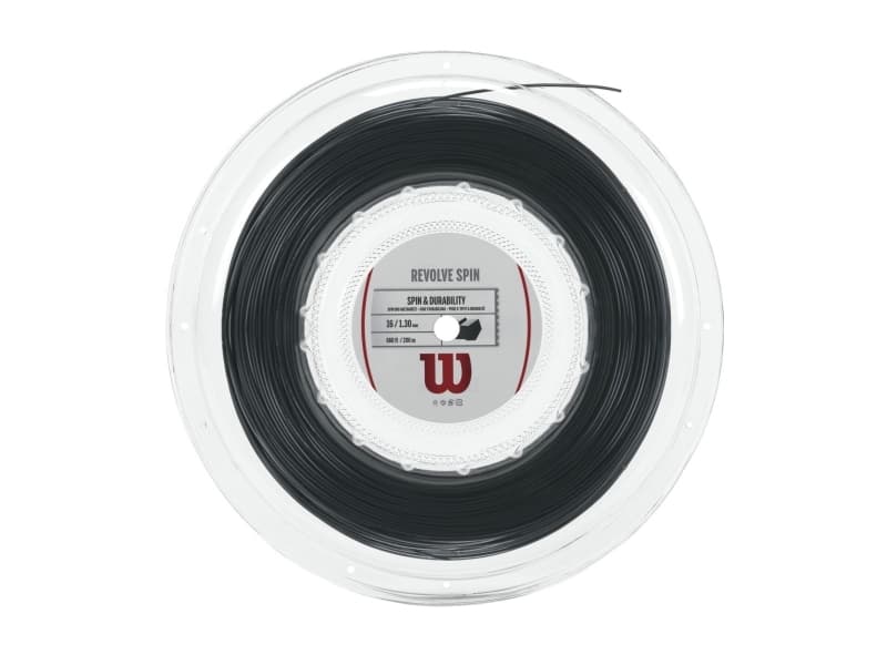 Wilson Revolve Spin, Tennis, Viisikulmainen, 200 m, 1,3 mm, Polymeeri, Musta
