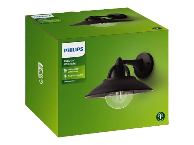 Philips myGarden Cormorant - Seinävalaisin - 1 pistorasia - E27 - musta