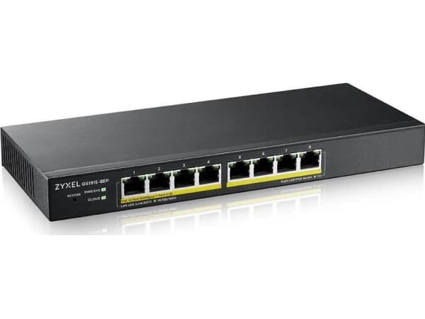 Zyxel GS1915-8EP, Hallittu, L2, Gigabit Ethernet (10/100/1000), Täysin kaksipuolinen, Power over Ethernet -tuki