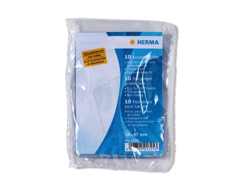 HERMA ID-korttikuoret 10-pack luottokortille - shekkikortille - 58 x 87 mm (1325)