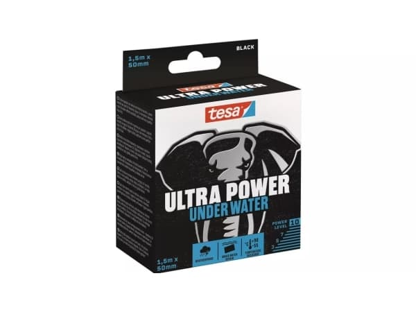 TESA Ultra Power, Läpinäkyvä, Korjaus, Polypropeeni (PP), Metalli, PVC-muovi, Karkea, Tasainen, 35 N/cm