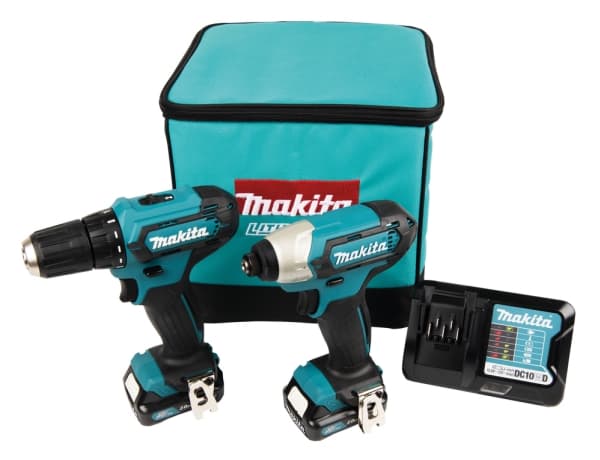 Makita CLX224A, Akkukäyttöinen yhdistelmäpora, Akkuruuviväännin, Musta, Vihreä, 30 Nm, 450 RPM, 1700 RPM, 70 dB