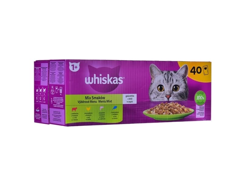 WHISKAS Sekalaiset maut hyytelössä kissoille40x85g