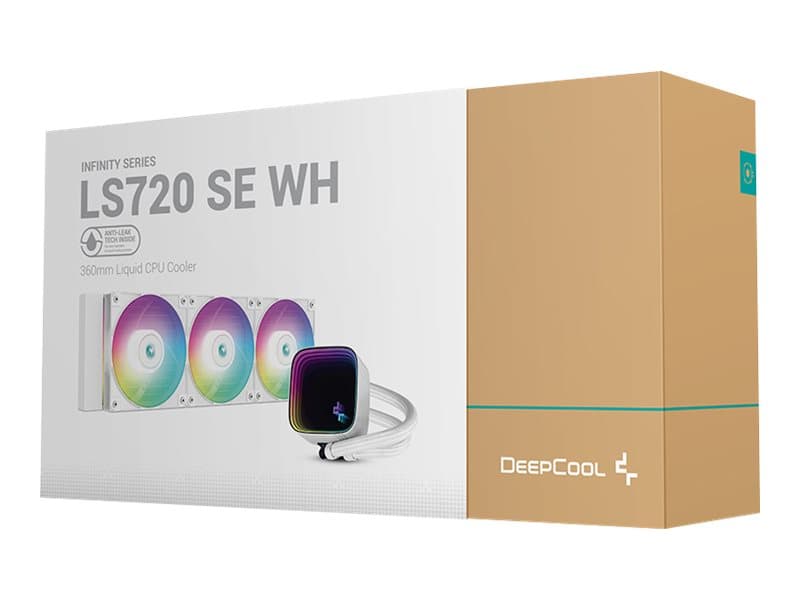 Deepcool Infinity Series LS720 SE - Prosessorin nestejäähdytysjärjestelmä - Jäähdyttimen koko: 360 mm - (seuraaville: LGA1155, LGA1150, LGA1151, AM4, LGA1200, LGA1700, AM5) - 120 mm - valkoinen