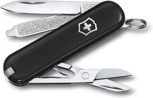 Victorinox 0.6223.3G, Låsning af knivblad, Kniv med flere værktøjer, Dråbepunkt, Syntetisk ABS, SORT, 7 værktøjer