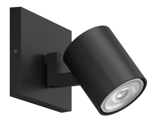 Philips Build-on Spotlight -kohdevalaisin, Pinta-asennettavat spottivalot, GU10, 1 lamppu(a), LED, 220-240 V, Musta