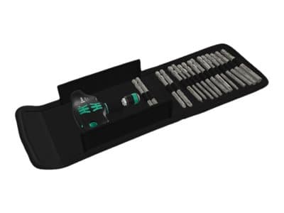 Wera Kraftform Compact 400 RA Set 1 Bitti ruuvinväännin 17 osaa Phillips, Pozidriv, TORX, Unbrako, Kevlar, Kevlar