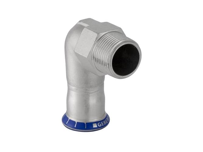 GEBERIT Siirtymäkulma ruostumaton22 mm-3/4 pistorasia / nippeli mapress