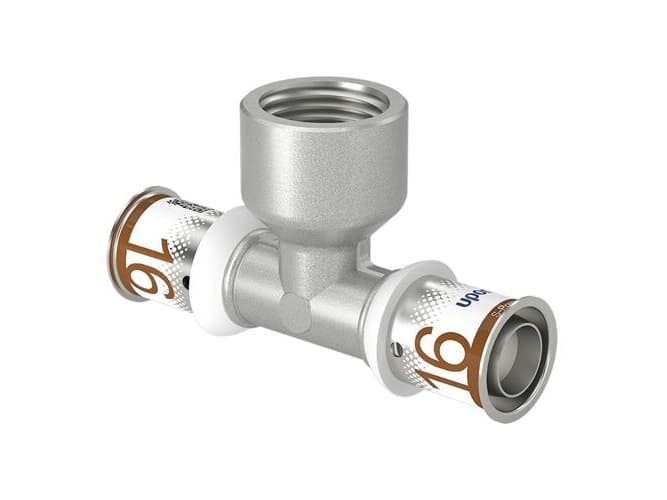 UPONOR S-PRESS PLUS tee vähentäjä m/muffe 16x1/2 FT-16