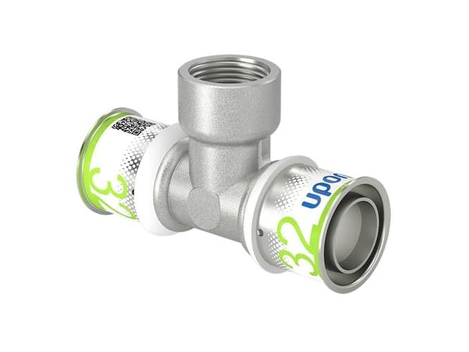 UPONOR S-PRESS PLUS tee reduceret m/muffe 32x3/4 FT-32