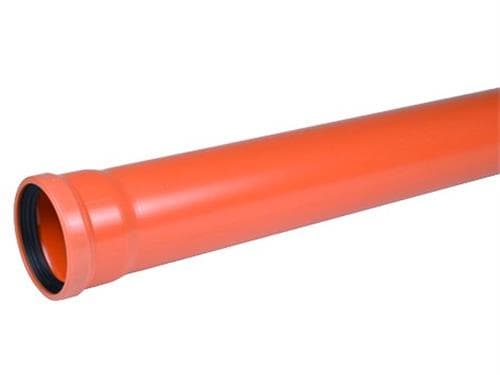 PVC-viemäriputki 110x1000mm SN4 - monikerrosputki, EN13476. Wavin