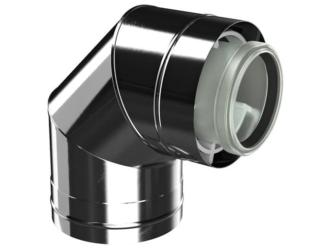 Boschin ruostumattomasta teräksestä valmistettu tasapainotusmutka 87° DN80/125