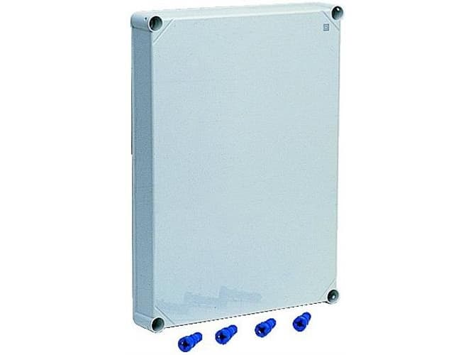 FIBOX Dæksel EKIN4305G, Polykarbonaatti 440 x 320 x 50 mm KxBxD Grå inkl. skruer Til EKIN 43