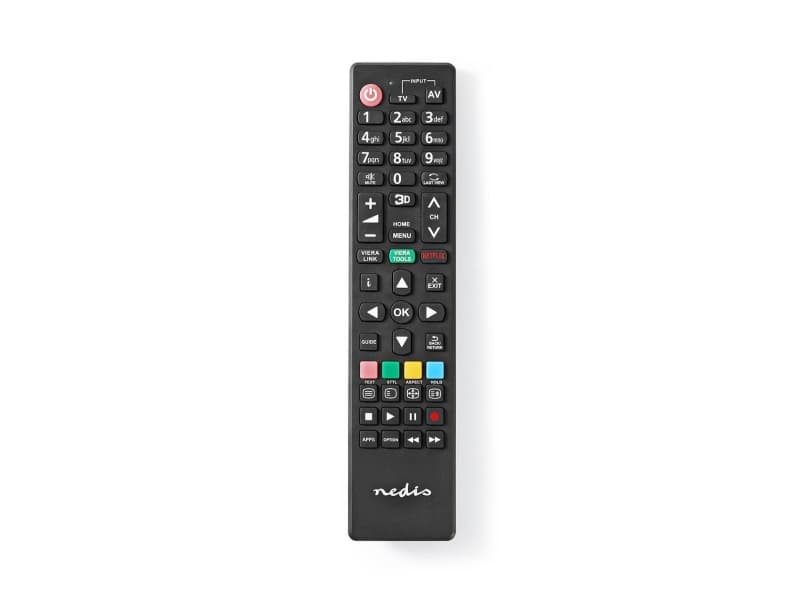Nedis TVRC41PABK, TV, IR Langaton, Painikkeiden painaminen, Musta