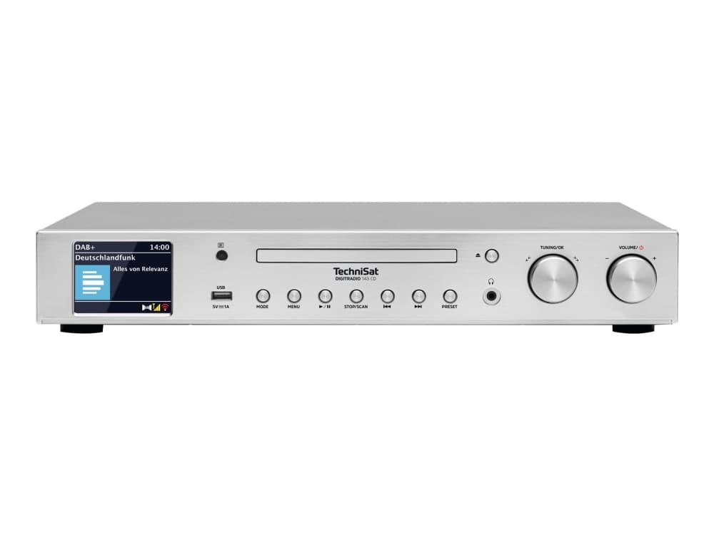 TechniSat DigitRadio 143 CD (V3), Internet, Analoginen & digitaalinen, DAB+, FM, 87,5 - 108 MHz, 174 - 240 MHz, PLL
