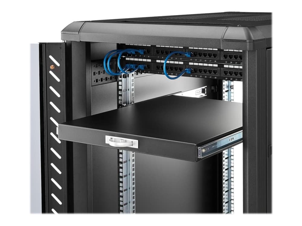 StarTech.com SLIDESHELFD, Säädettävä hylly, Terästä, musta, 5,7 kg