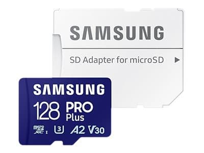 Samsung PRO Plus microSD-muistikortti (2023) - 128 GB (sis. SD-sovittimen, MB-MD128SA/EU)