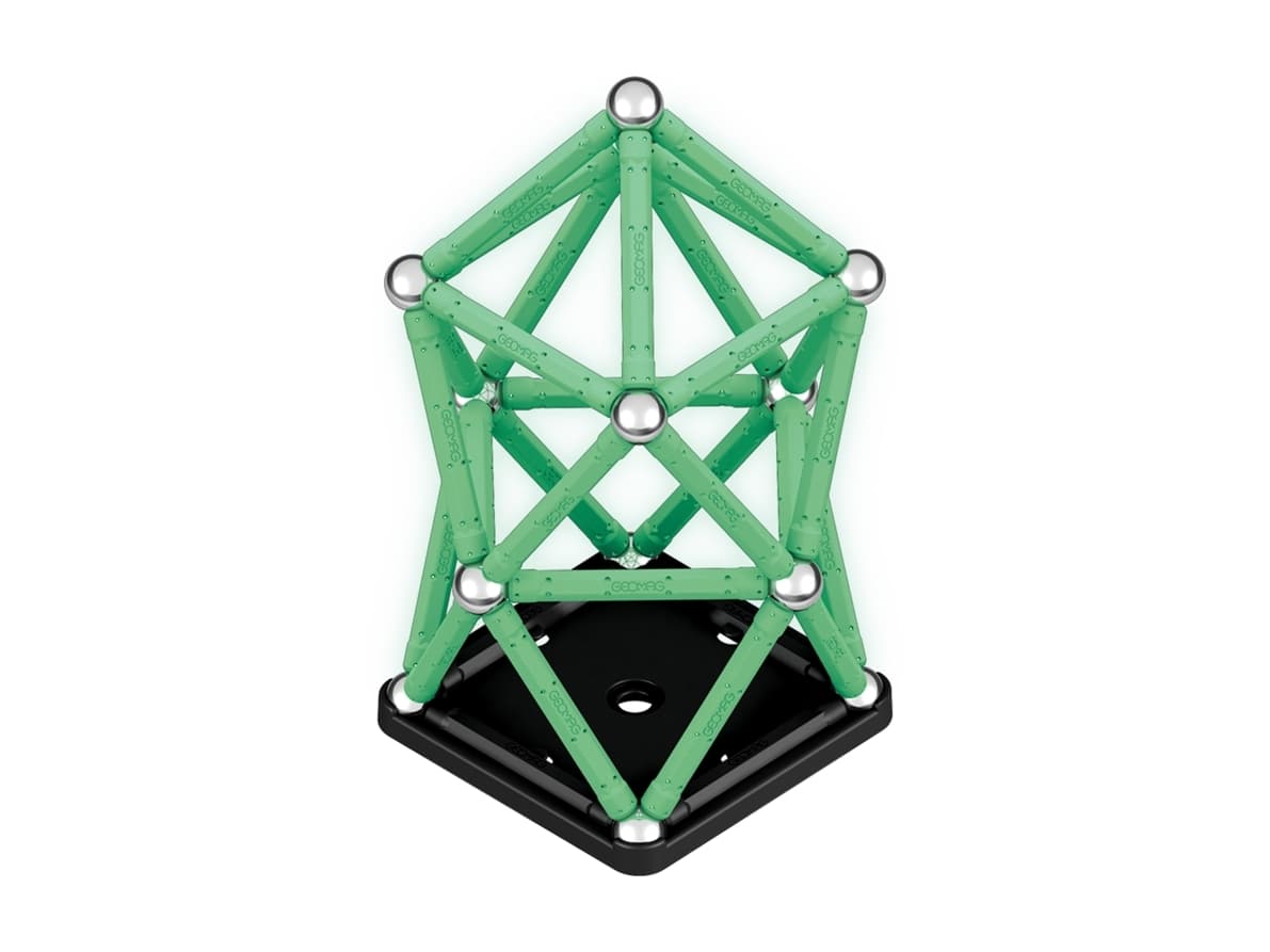 Geomag Glow Recycled, Neodyymimagneettilelu, 3 vuosi/vuosia, Vihreä, 60 kpl