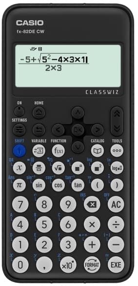 Casio FX-82DE CW, Tasku, Funktiolaskin, 12 lukua, Akku, Musta