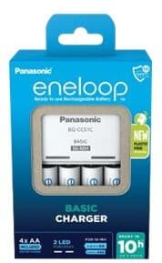 Panasonic Basic BQ-CC51 + 4x eneloop AA plug-in laturi NiMH R03 (AAA), R6 (AA)