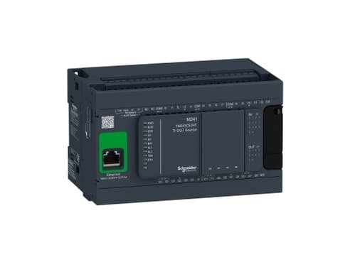 TM241 PLC-viestintä Ethernet, WEB-palvelin ja Modbus, tulot 14, lähdöt 10 PNP, syöttö 24 VDC
