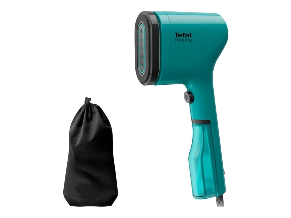 Tefal Pure Pop DT2024, Kannettava vaatehöyrystin, 0,07 L, 0,25 min, Vihreä, Painikkeet, Käsikytkin
