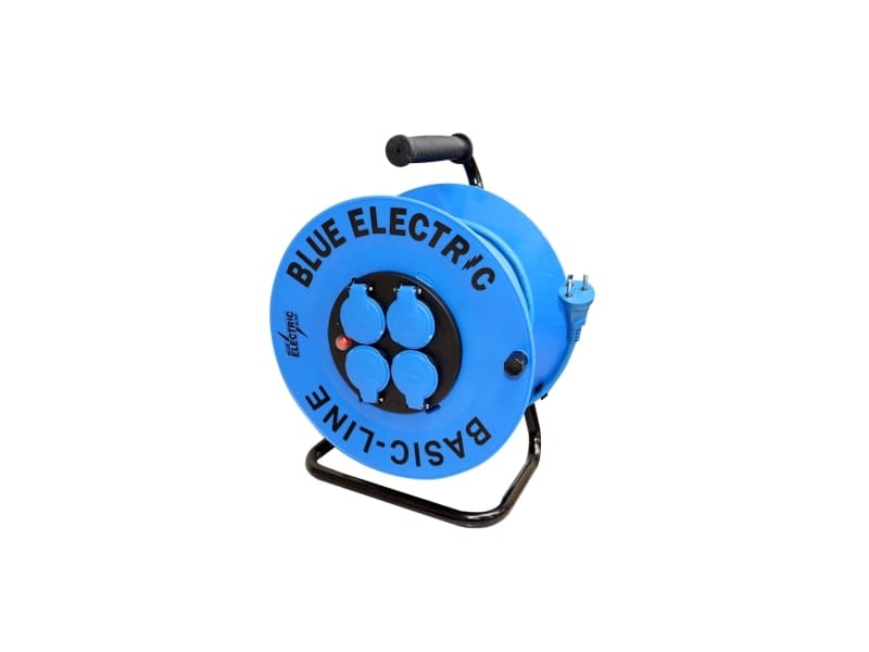 BLUE ELECTRIC Kabeltromle - 40M - BasicLine - u/pillesikring - 3x1,5 mm2 Neopren kabel