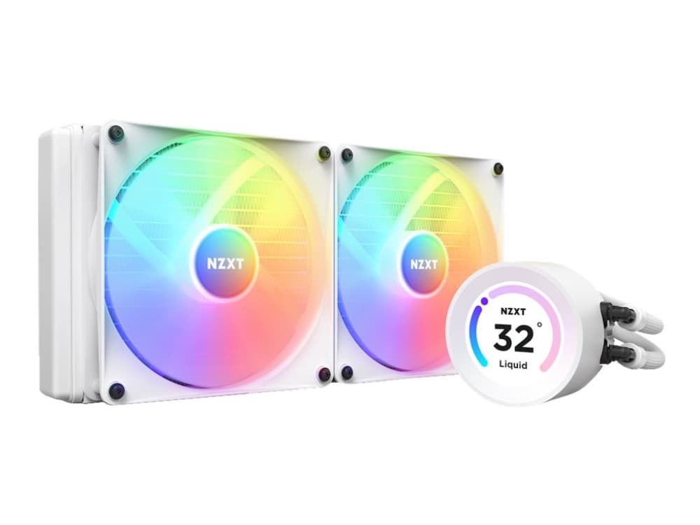 NZXT Kraken Elite 280 RGB, All-in-one-nesteenjäähdytin, 14 cm, 90,79 cfm, Valkoinen
