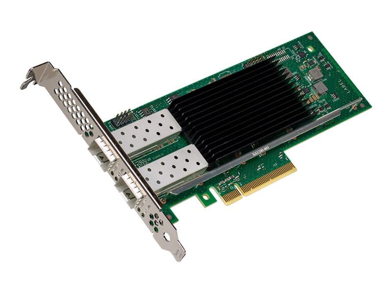 Intel E810-XXVDA2, Sisäinen, Langallinen, PCI Express, Kuitu, Musta, Vihreä, Hopea