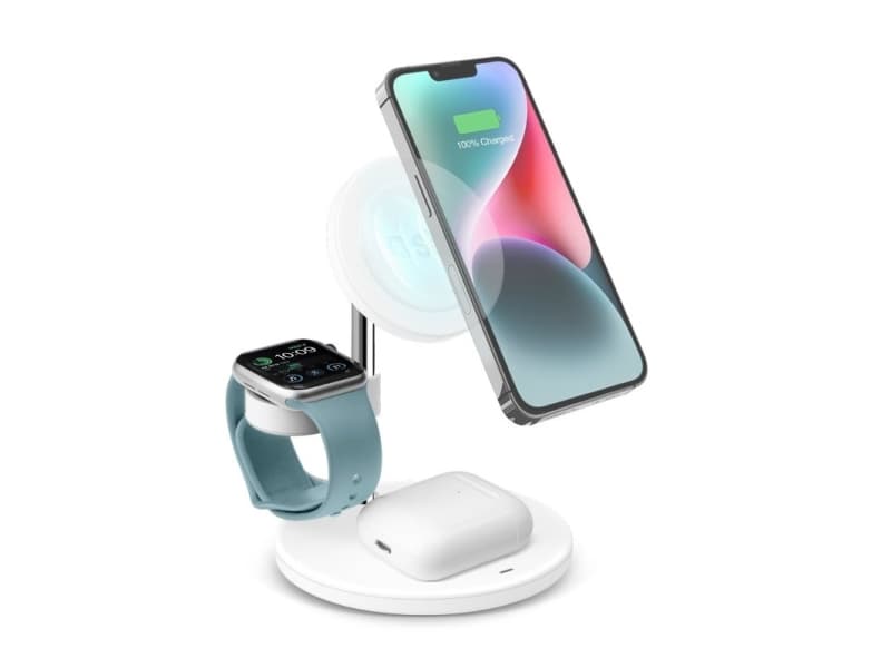 SBS Induktiivinen 3-in-1 latausasema 15W whiteá