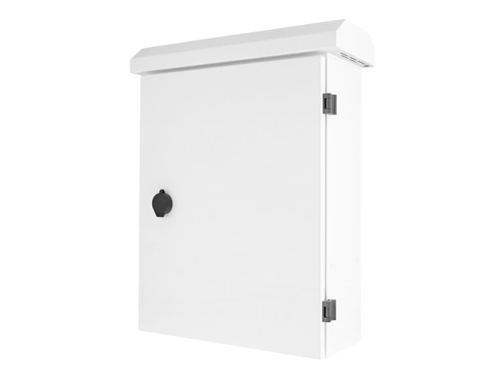 DELTACO låsbart väggskåp, 350x140x450mm, IP55, vit
