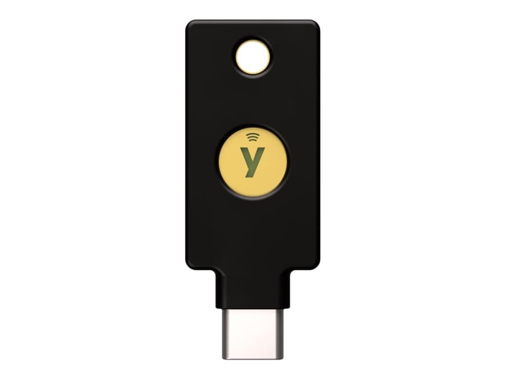 Yubico 5060408465301, Musta, Google account, Microsoft account, Salesforce.com, AWS Identity and Access Management (IAM), Duo Security, Forgerock, Idaptive, Microsoft Azure AD,..., Keeper, 1Password, Bitwarden Premium, ECC p256, FIDO Universal 2nd Factor (U2F), FIDO2, IP68, FIDO L2
