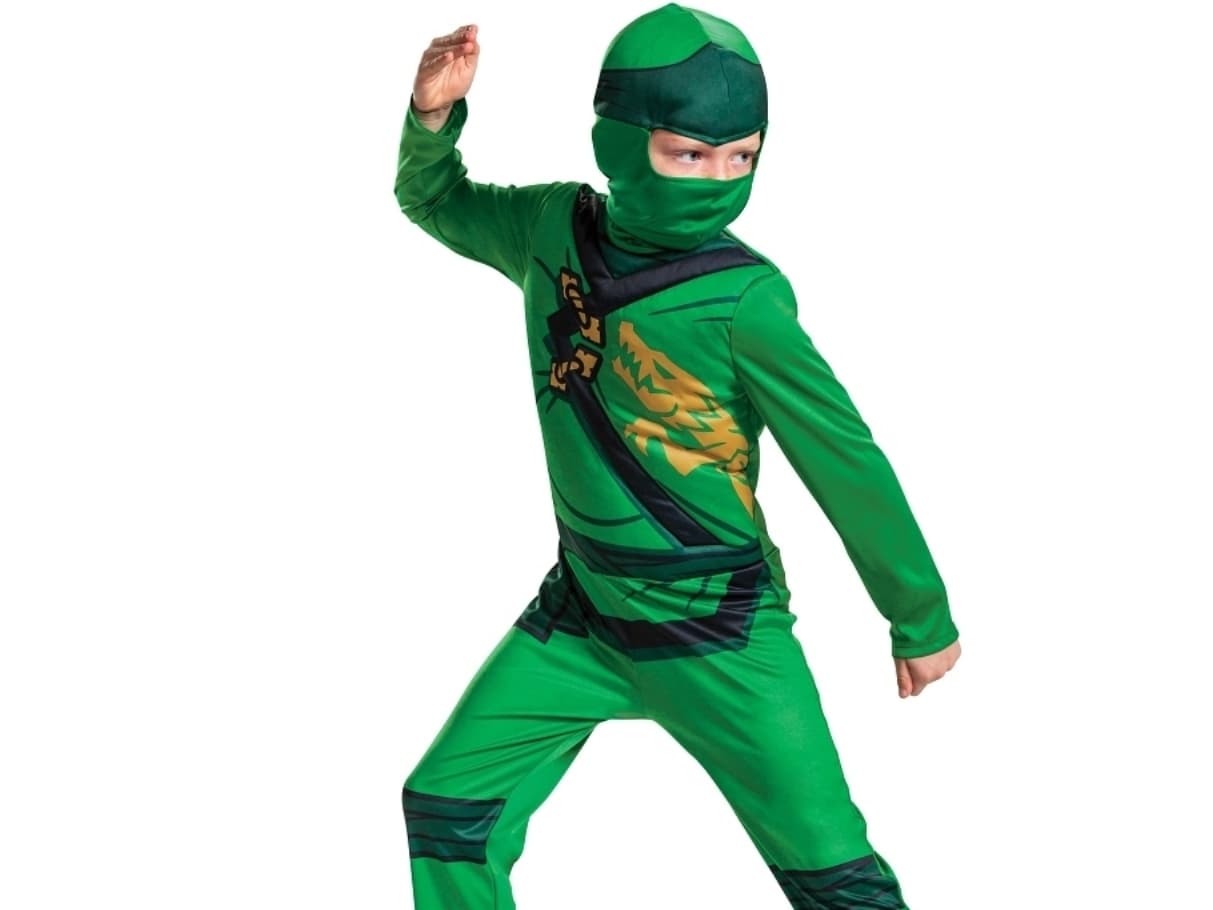 Jakks Pacific LEGO Ninjago Carnival Costume pojalle Lloyd puku, naamiaisasu 110-122 cm (4-6 vuotta)