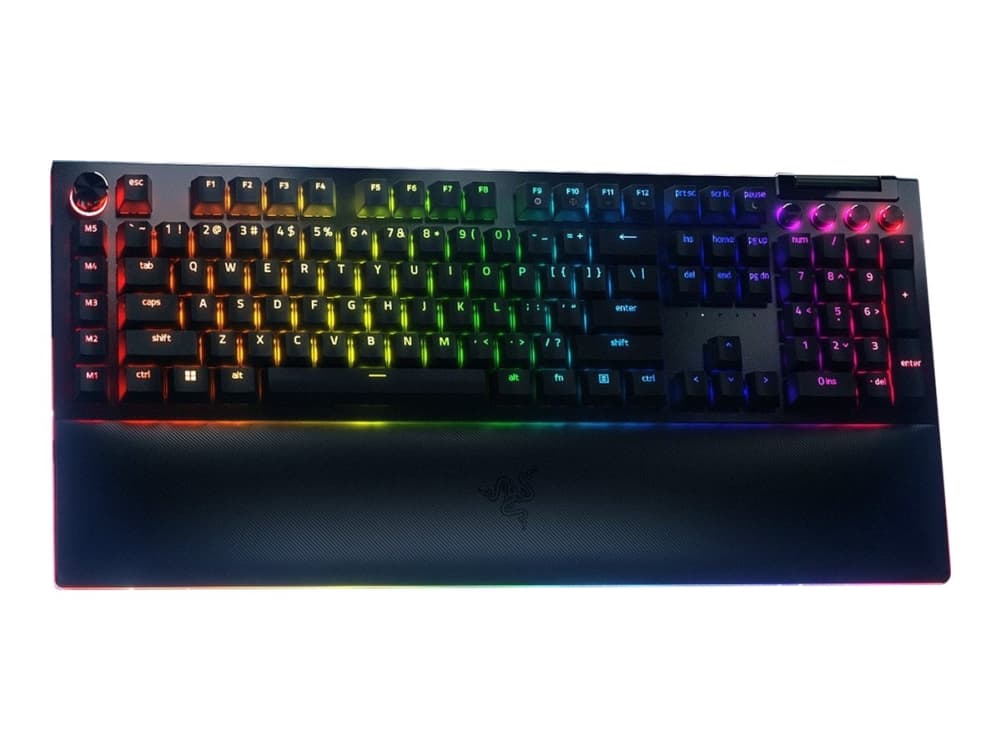 Razer BlackWidow V4 Pro - näppäimistö - taustavalaistu - USB - QWERTY - USA - tastkontakt: Razer Yellow