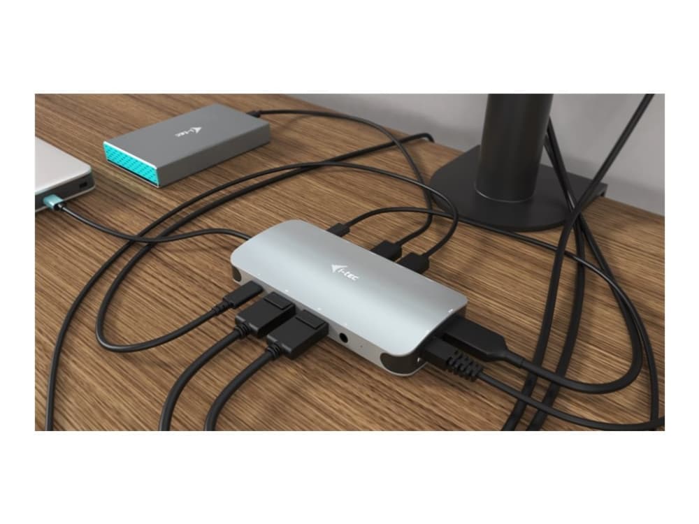 i-tec Metal C31NANODOCKPROPD, Langallinen, USB 3.2 Gen 1 (3.1 Gen 1) Type-C, 100 W, 3,5 mm, 10,100,1000 Mbit/s, Hopea