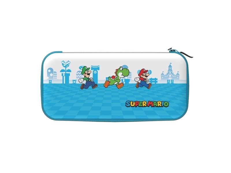 PDP 500-218-MRES, Hardshell case -kotelo, Nintendo, Sininen, Valkoinen, Nintendo Switch, Nintendo Switch Lite, Nintendo Switch OLED, Pudotuksenkestävä, Naarmuuntumisenkestävä, Vetoketju