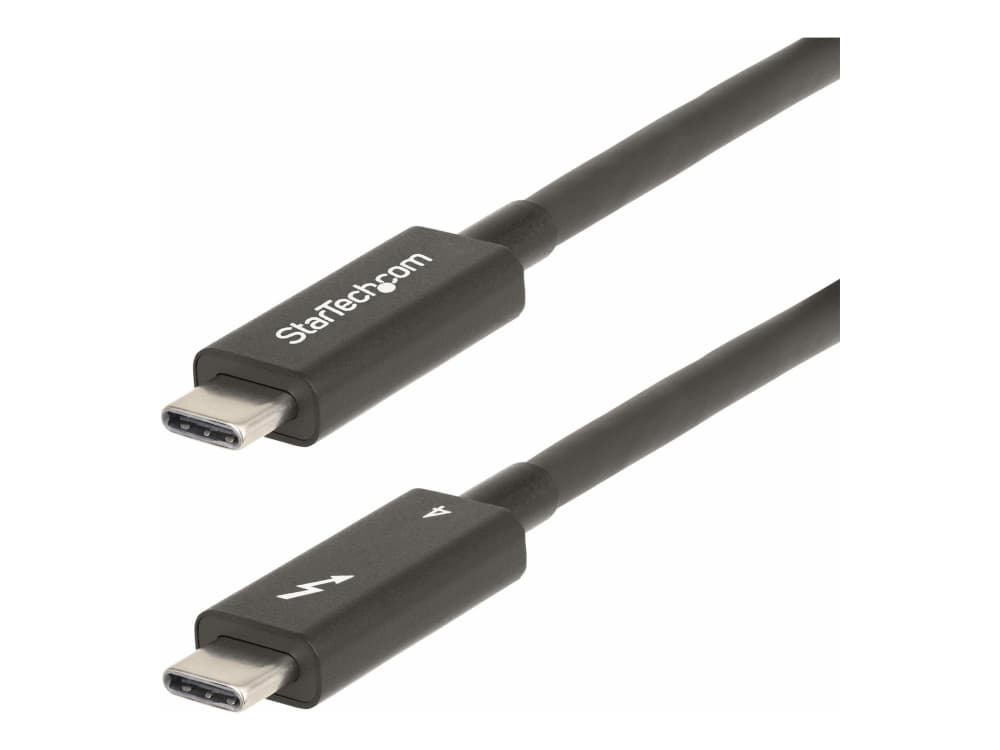 StarTech.com 6ft (2m) Aktiivinen Thunderbolt 4 -kaapeli, 40 Gbps, 100W Power Delivery, 4K/8K Video, Intel-sertifioitu Thunderbolt-kaapeli - Yhteensopiva USB4/Thunderbolt 4/ USB 3.2/ USB Type-C/DisplayPort/Thunderbolt 3, uros, uros, 2 m, musta, nikkeli, 40 Gbit/s