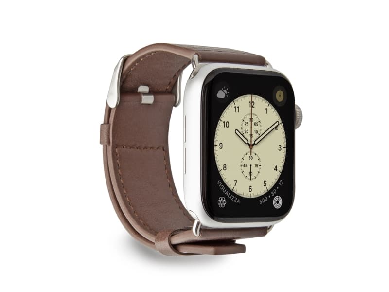 SBS Eco Leather urrem till Apple Watch 42/44/45/49mm - brun