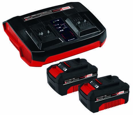 Einhell 2x 4.0Ah & Twincharger Kit PXC, Sisältää paristot
