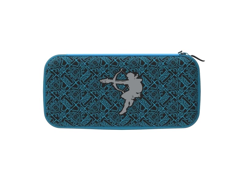 PDP 500-218-SKSG, Hardshell case -kotelo, Nintendo, Musta, Turkoosi, Nintendo Switch, Nintendo Switch Lite, Nintendo Switch OLED, Vetoketju, Ripustettava laatikko