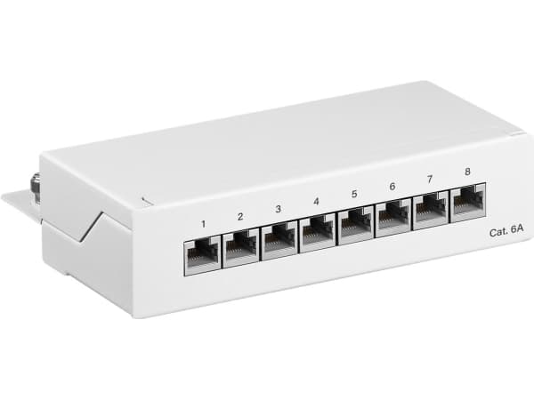 Goobay 62067 - RJ45 - Cat6a - 22/26 - Valkoinen - Telineasennettava - 1U (62067)