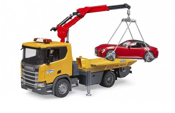 Bruder - Scania Super 560R hinausauto L+S moduulilla + BRUDER Roadster (03552)